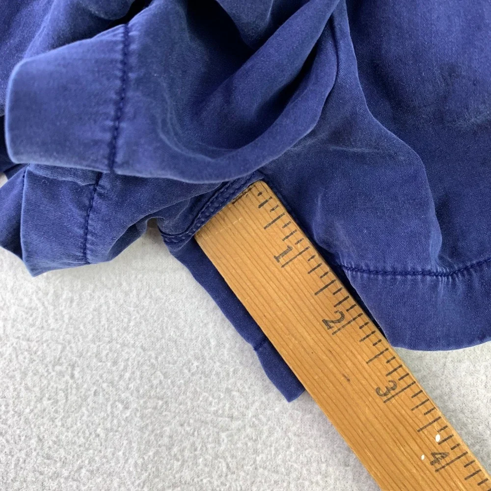 lululemon Go Keepsake Shorts Womens 6 Navy Blue Tencel Pleated Lounge Preppy